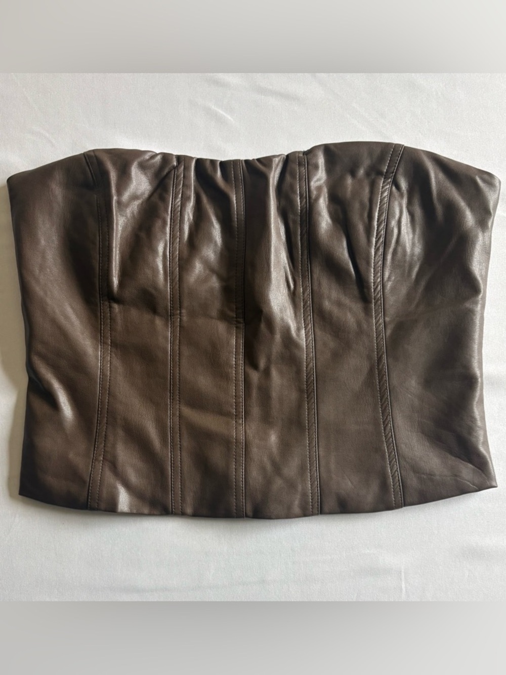 Salty Faux Leather Corset Top